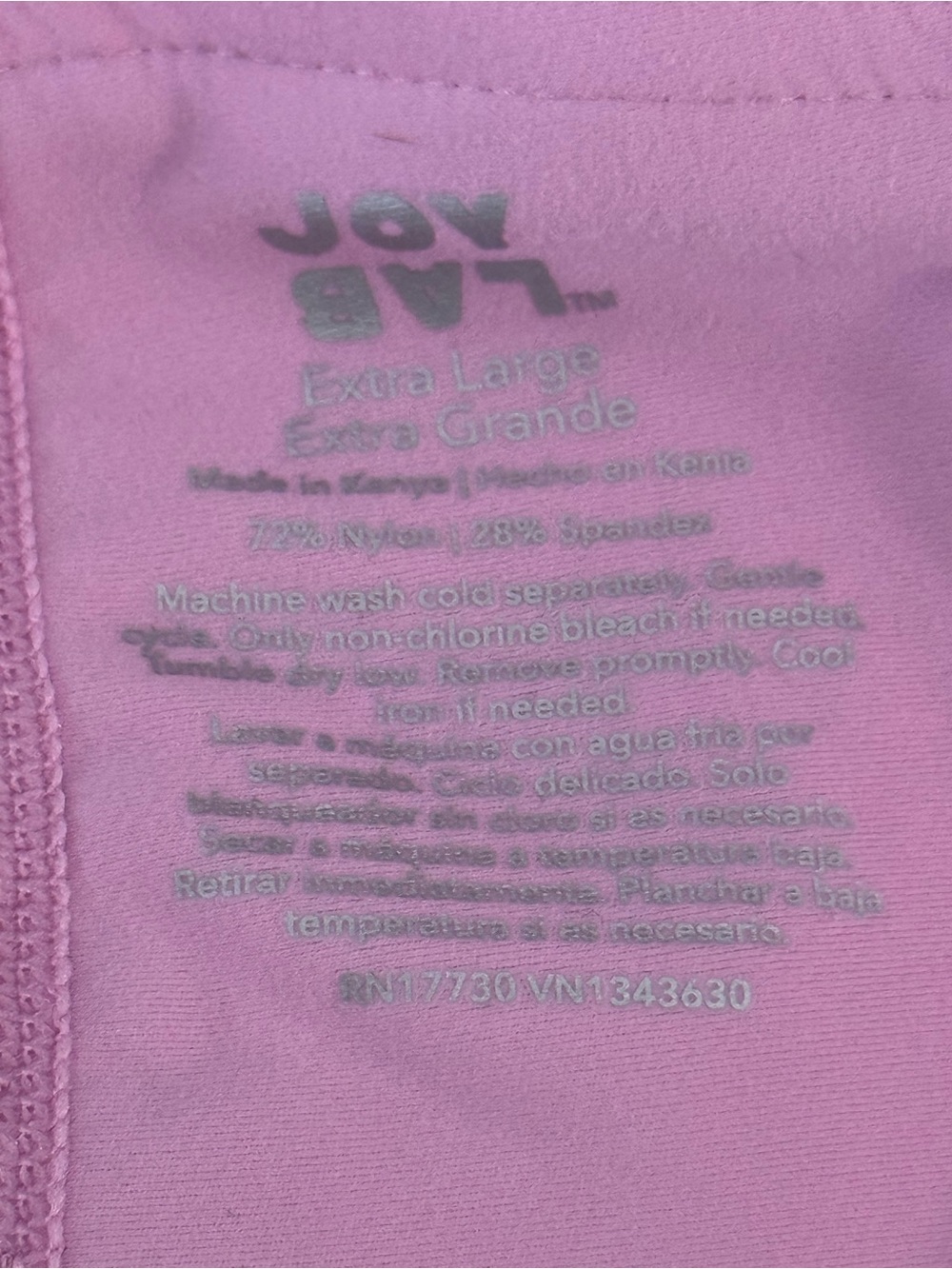 JoyLab Pink Fold-Over Waist Bike Shorts - Picture 10 of 10